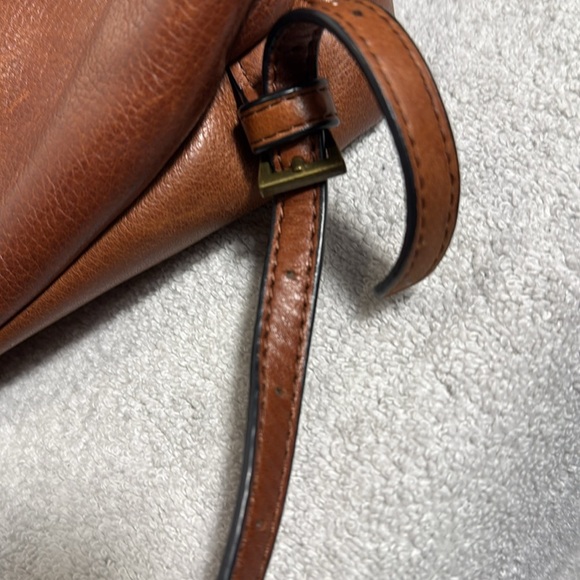 Margot New York Leather Backpack brown adjustable straps large soft lined inside main image 5